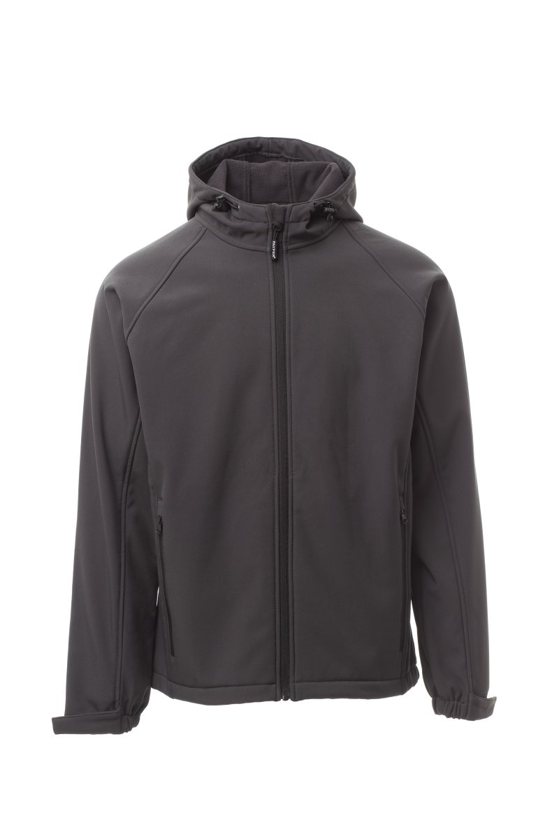 Giubbotto uomo in softshell impermeabile con cappuccio PAYPER Gale - XS-Antracite