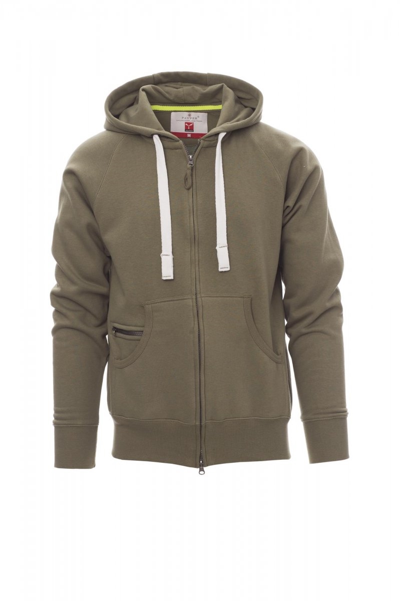 Felpa da uomo con cappuccio e tasca marsupio Payper Dallas - S-jjVerdejjMilitare