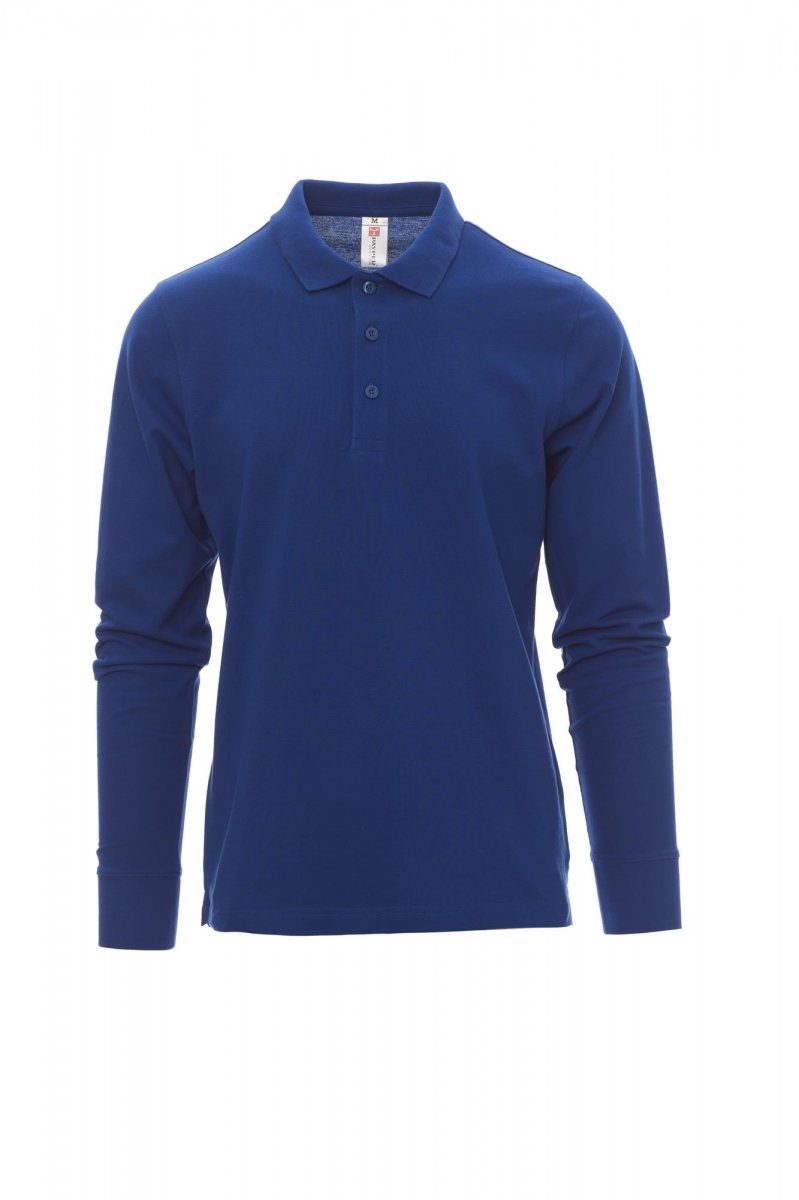 Polo a maniche lnghe da uomo 100% Cotone piqué Payper Verona - XS-jjBlujjRoyal