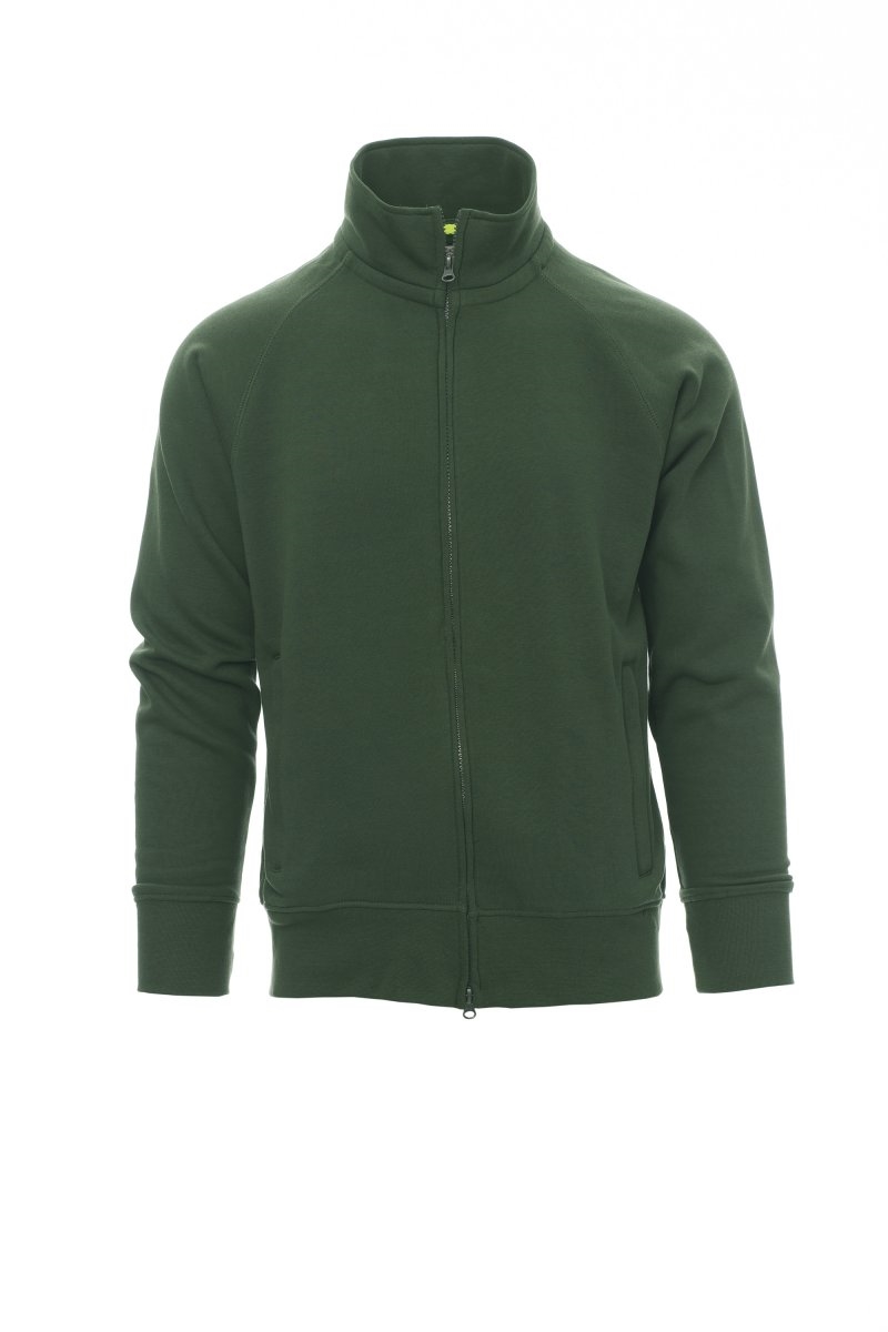 Felpa da Uomo PAYPER Panama+ in Policotone Garzato Zip Intera - XS-jjVerdejjScuro