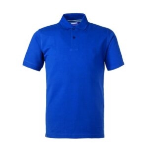 Polo da lavoro manica corta con colletto Rossini Take Time 100% cotone piqué Azzurro Royale