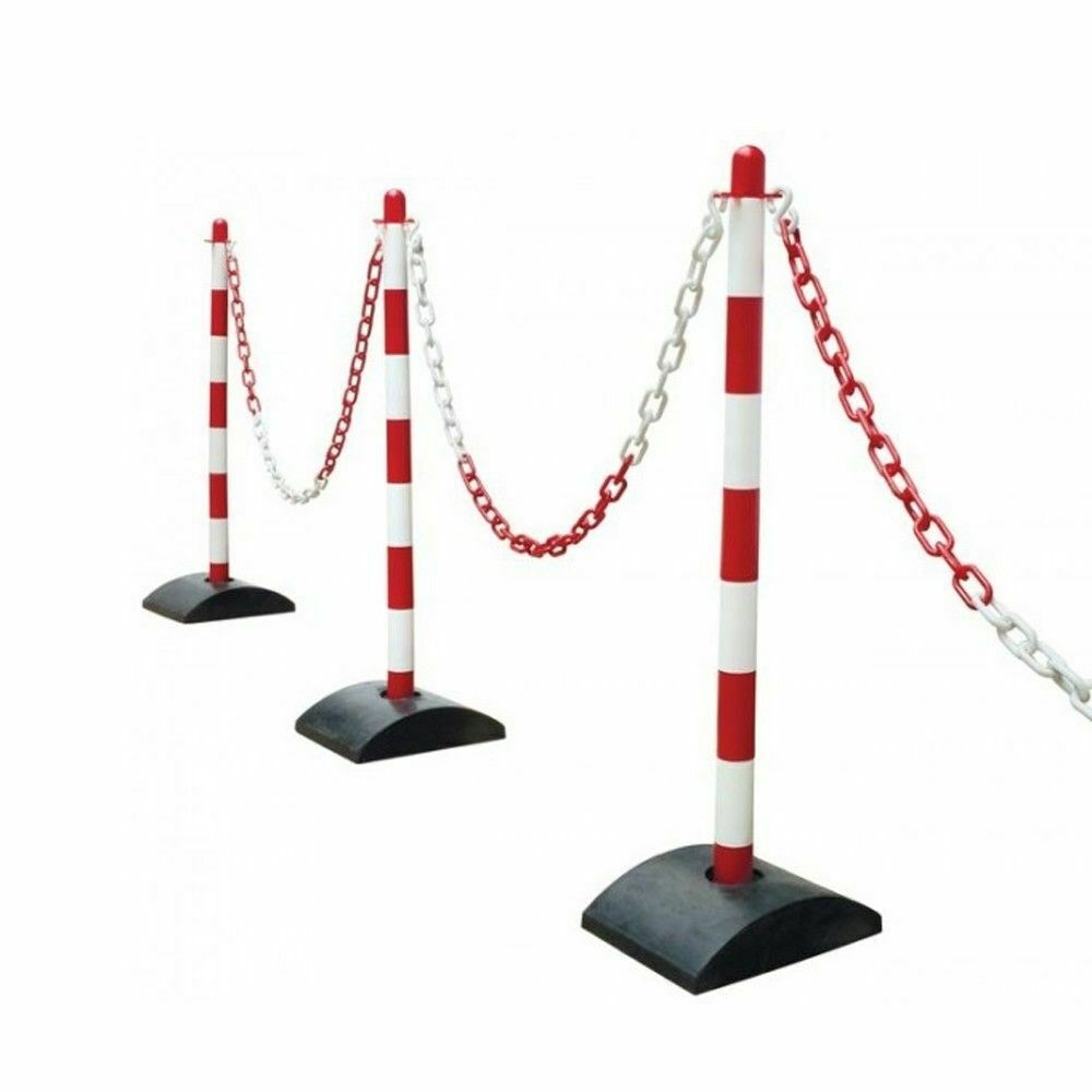 Catena segnalica in plastica Vigor Bianco/Rosso D.25mm 8X29X49mm