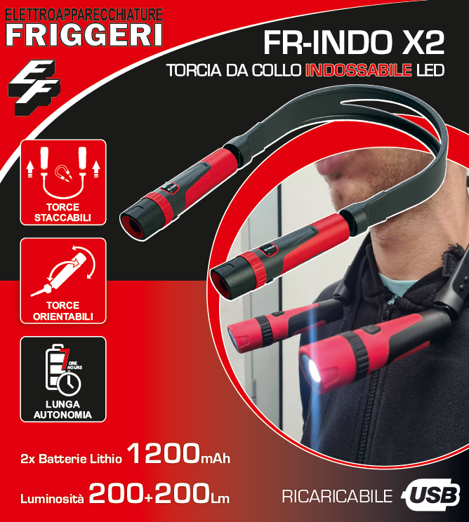 Torcia da collo FR-INDO X2