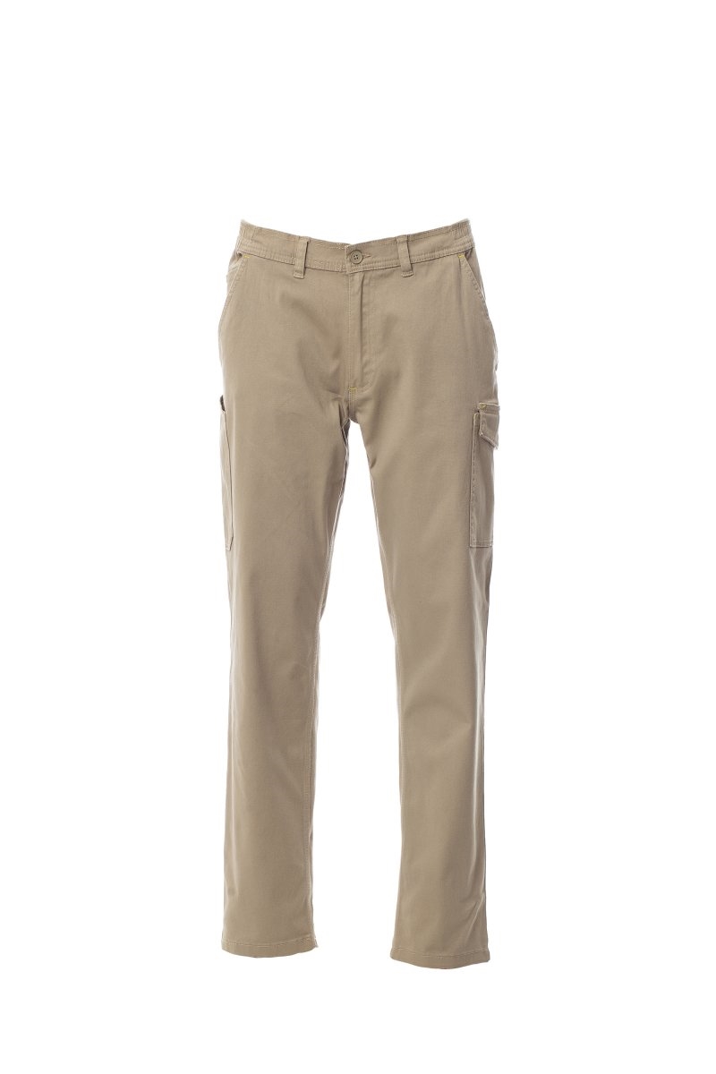 Payper Power Stretch Pantaloni da Lavoro Uomo in Cotone Elasticizzato Multitasche - S-jjKaki