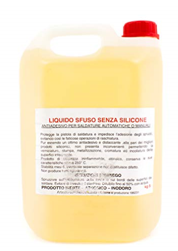 Liquido antiadesivo sfuso senza silicone per saldature automatiche o manuali 5 KG