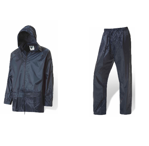 Completo tuta impermeabile giacca pantalone da lavoro antipioggia De Nittis I90