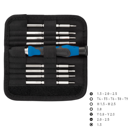 Set 7 mini giraviti con doppia lama telescopici Fervi 0207