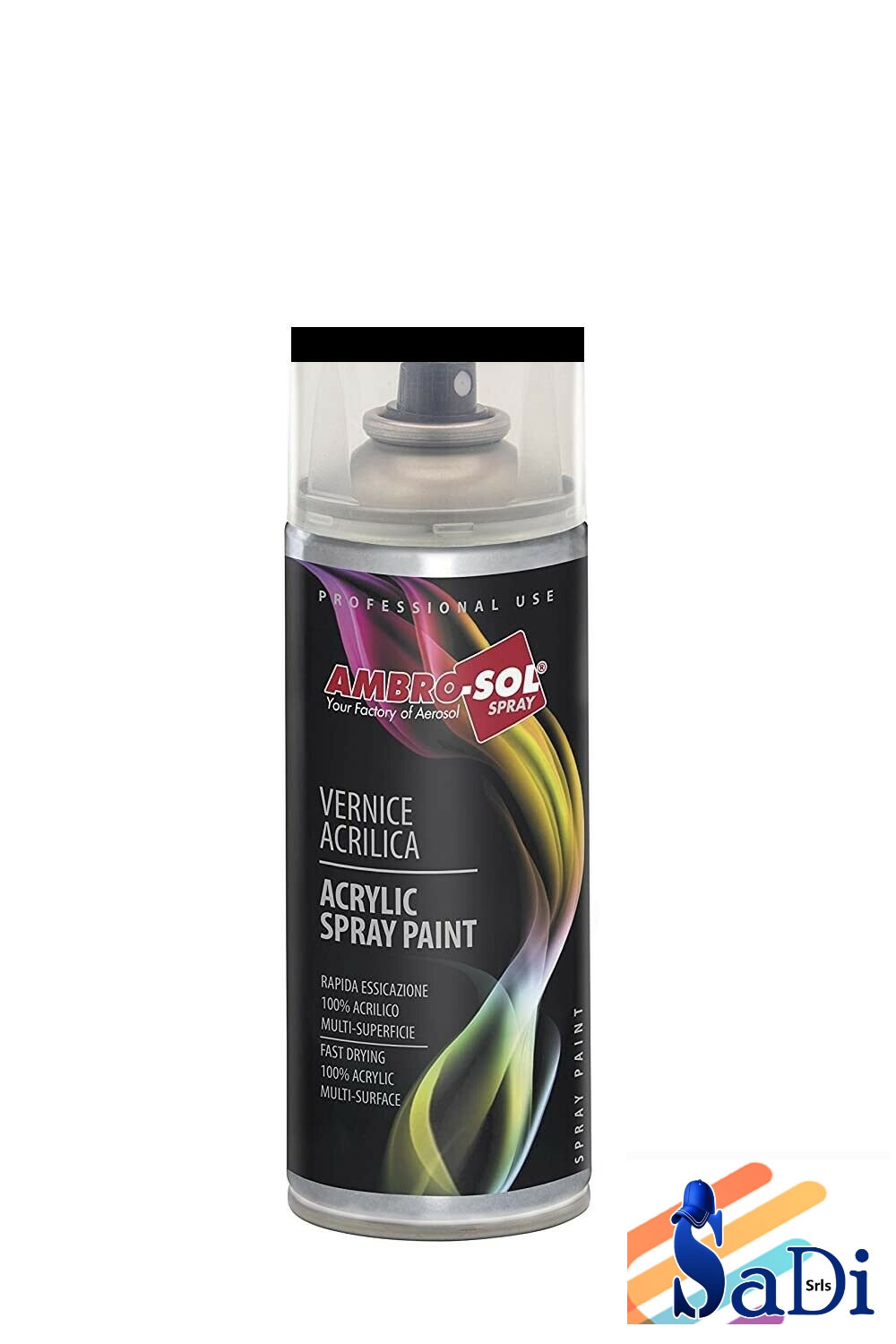 Vernice Spray Smalto Acrilico Ambrosol A Rapida Essicazione Nero Lucido