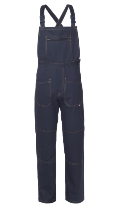 Salopette da lavoro Rossini SerioPlus+ in 100% cotone tuta blu meccanico pantaloni con pettorina