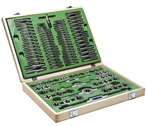 Cassetta maschi e filiere in acciaio al cromo + accessori Fasano Tools FG70/S110 110pz