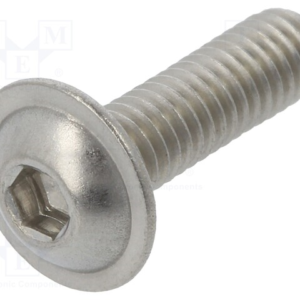 Viti 7380 M8X30 testa bombata con esagono incassato inox A2 flangiato