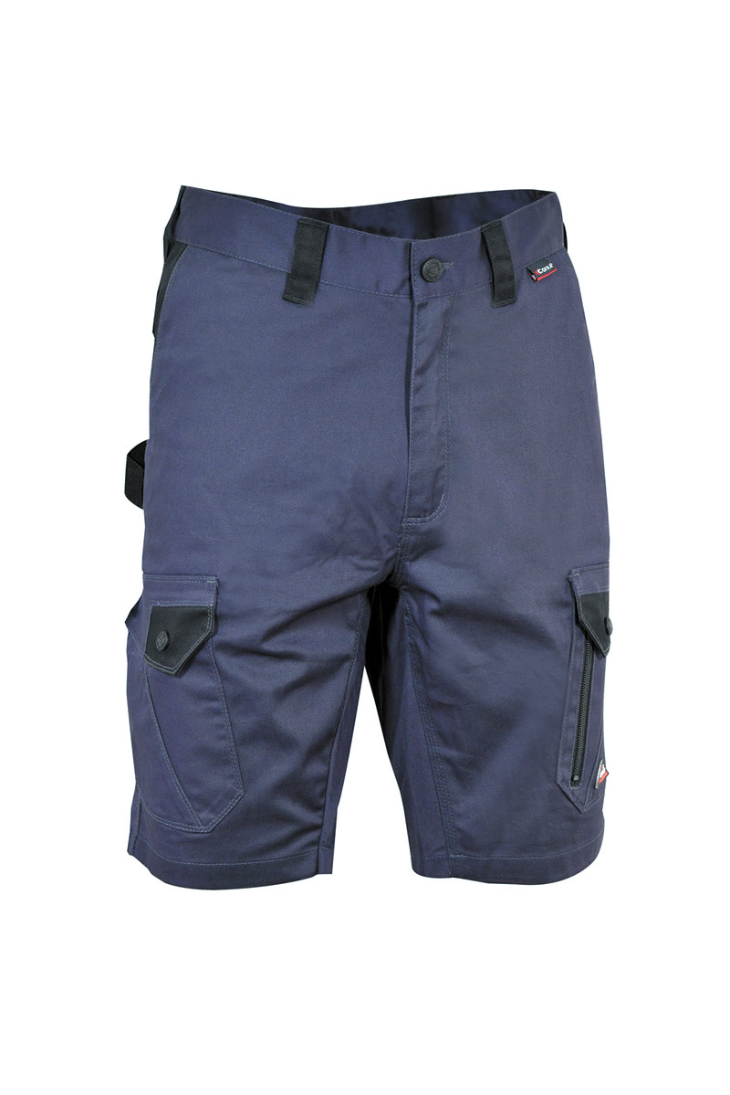 Bermuda pantaloni corti da lavoro estivi Cofra Kediri Navy/Nero uomo 65% Cotone