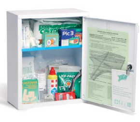 Armadietto di pronto soccorso in metallo allegato 2 fino a 3 dipendenti 300X140X370H  Pvs CPS522